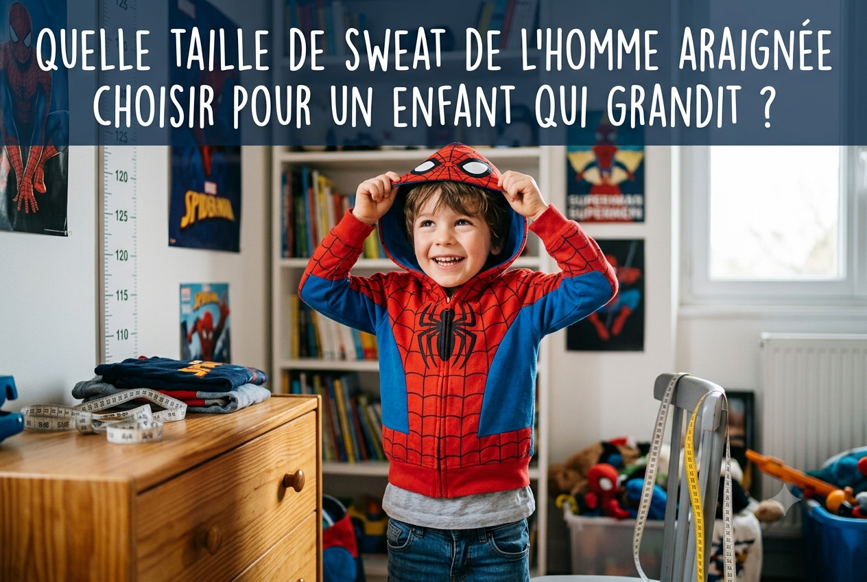 Welke maat Spider-Man sweater kiezen voor een kind dat groeit?