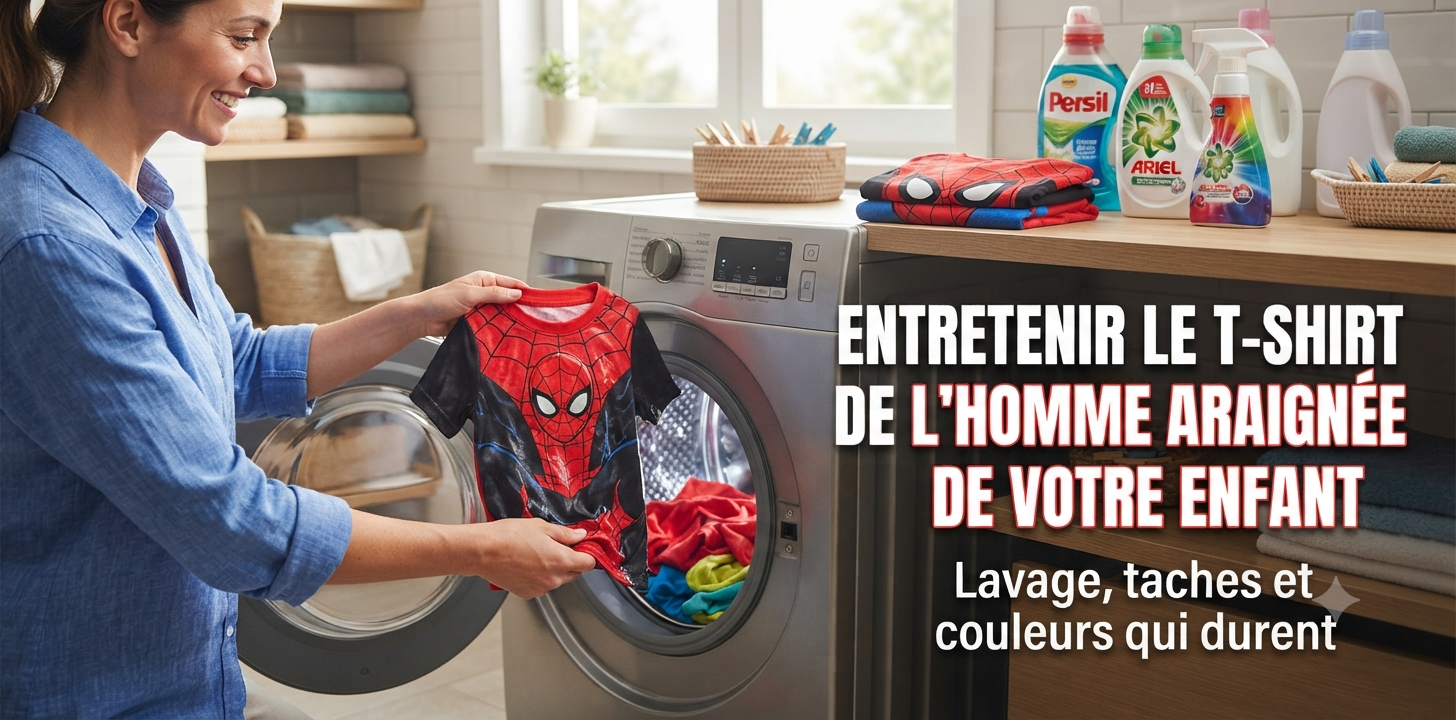 Het Spider-Man T-shirt van je kind verzorgen: wassen, vlekken en kleuren die blijven