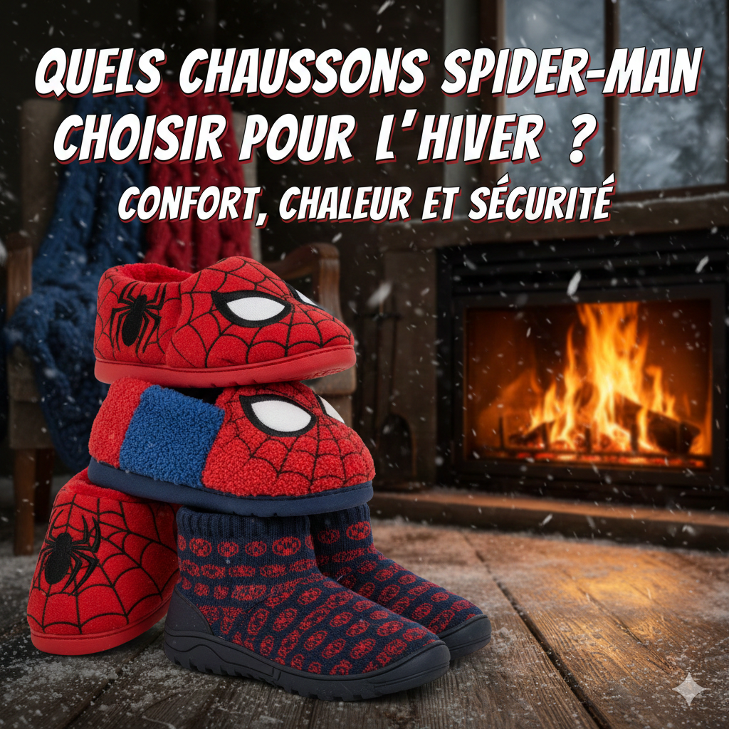 Quels chaussons Spider-Man choisir pour l’hiver ? Confort, chaleur et sécurité