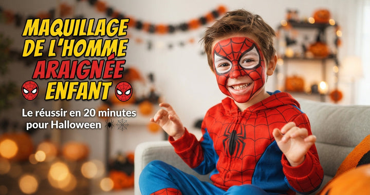 Maquillage Spider-Man enfant : le réussir en 20 minutes pour Halloween