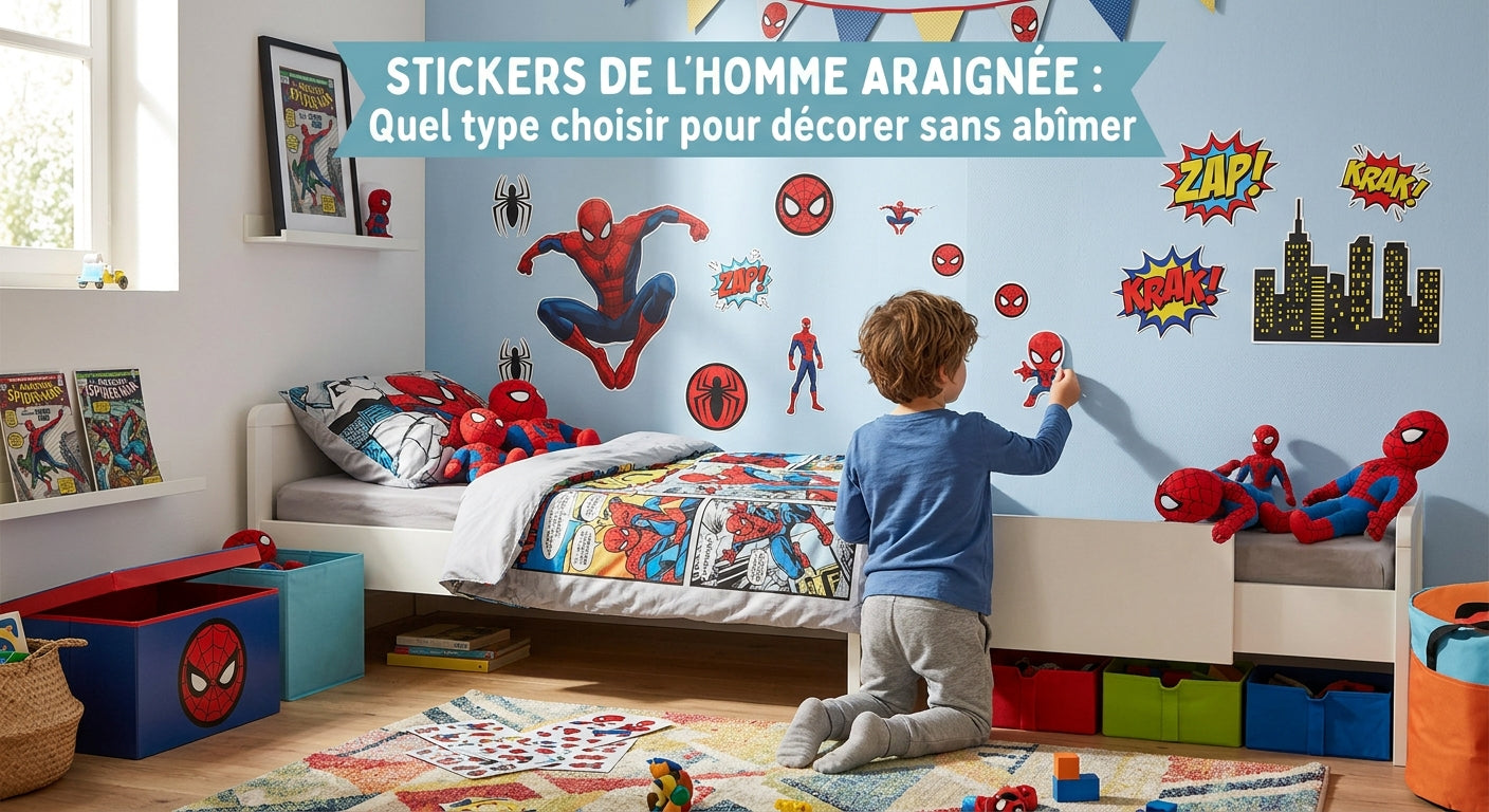 Spider-Man stickers: welk type kiezen zonder je muur te beschadigen