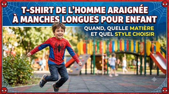 Spider-Man T-shirt met lange mouwen voor kinderen: wanneer, welke stof en welke stijl kiezen