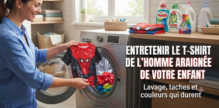 Het Spider-Man T-shirt van je kind verzorgen: wassen, vlekken en kleuren die blijven