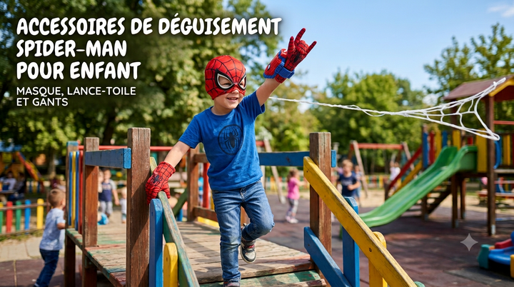Spider-Man verkleedaccessoires voor kinderen: masker, webschieter en handschoenen