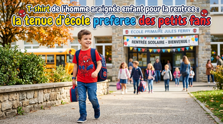 Spider-Man T-shirt voor kinderen voor de schoolstart: de favoriete schooloutfit van kleine fans
