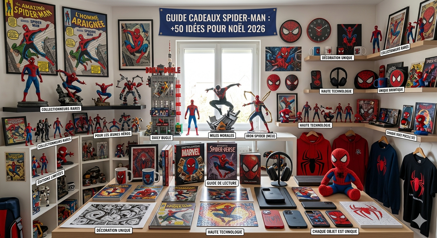 Guide cadeaux Spider-Man Noël 2026 : 50+ idées qui vont faire briller les yeux