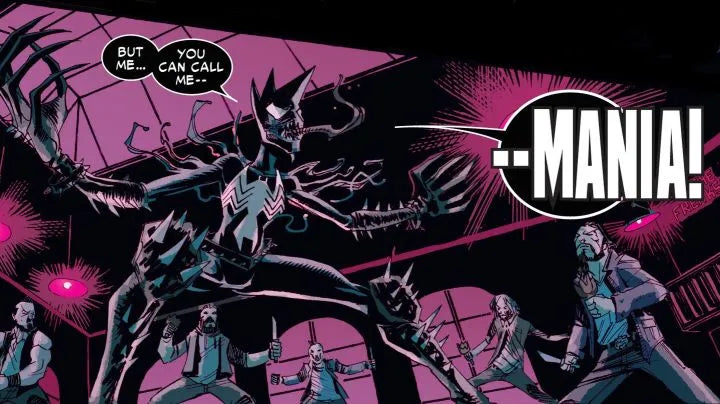 Mania: de symbiont van Andi Benton, de erfgename van Agent Venom