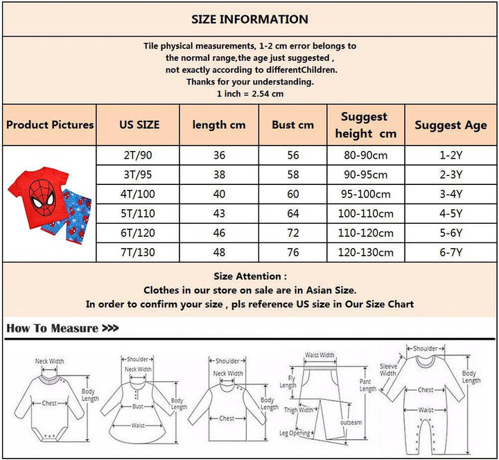 Ensemble Pyjama pour Enfant Spider-Man Araignée