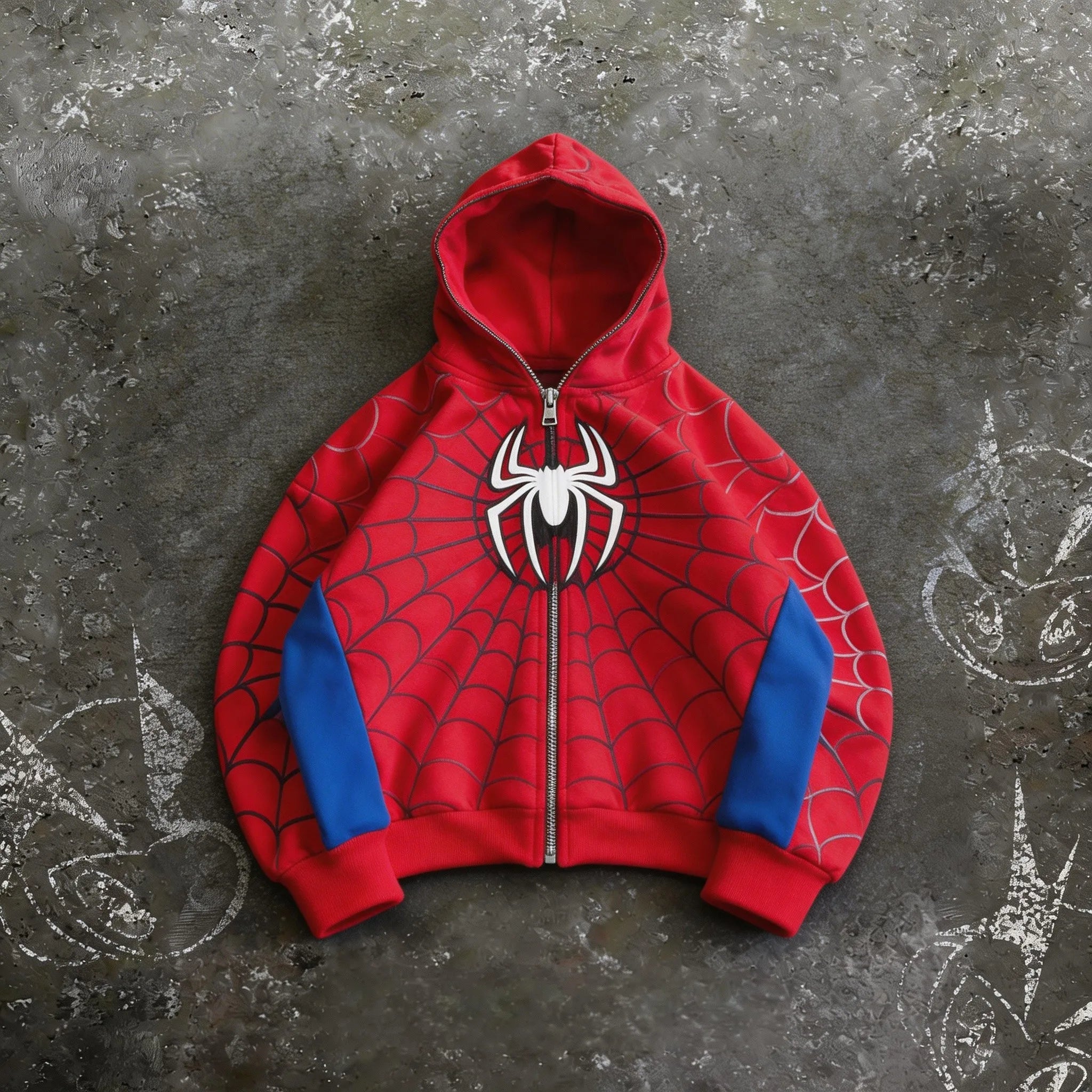 Sweat à Capuche Premium Spider-Man Costume Déchiré