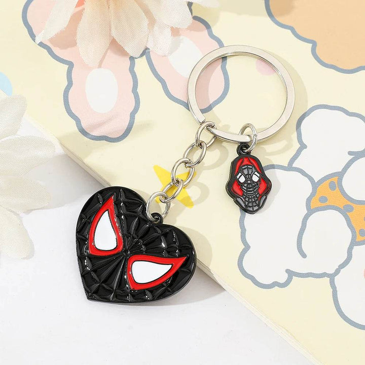 Porte Clé Spider-Man Miles Morales Forme de Coeur