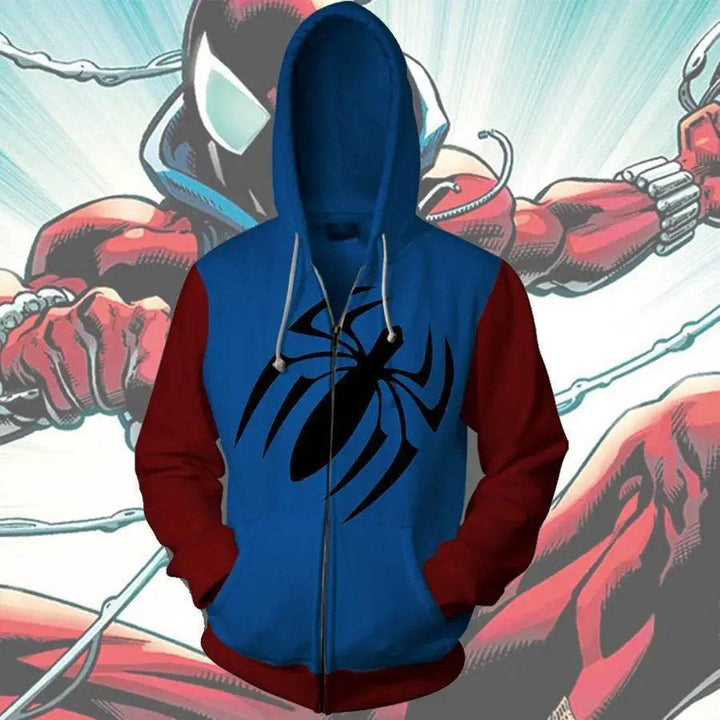 Sweat Zip à Capuche Logo Araignée Spider-Man