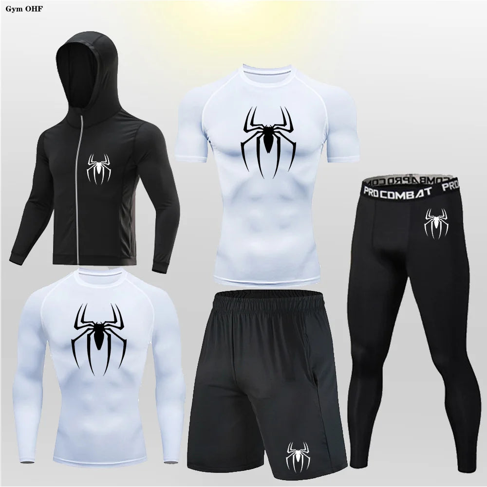 Pack Complet de Sport Spider-Man (Short / T-Shirt / T-shirt Manche Longue / Gilet / Legging)