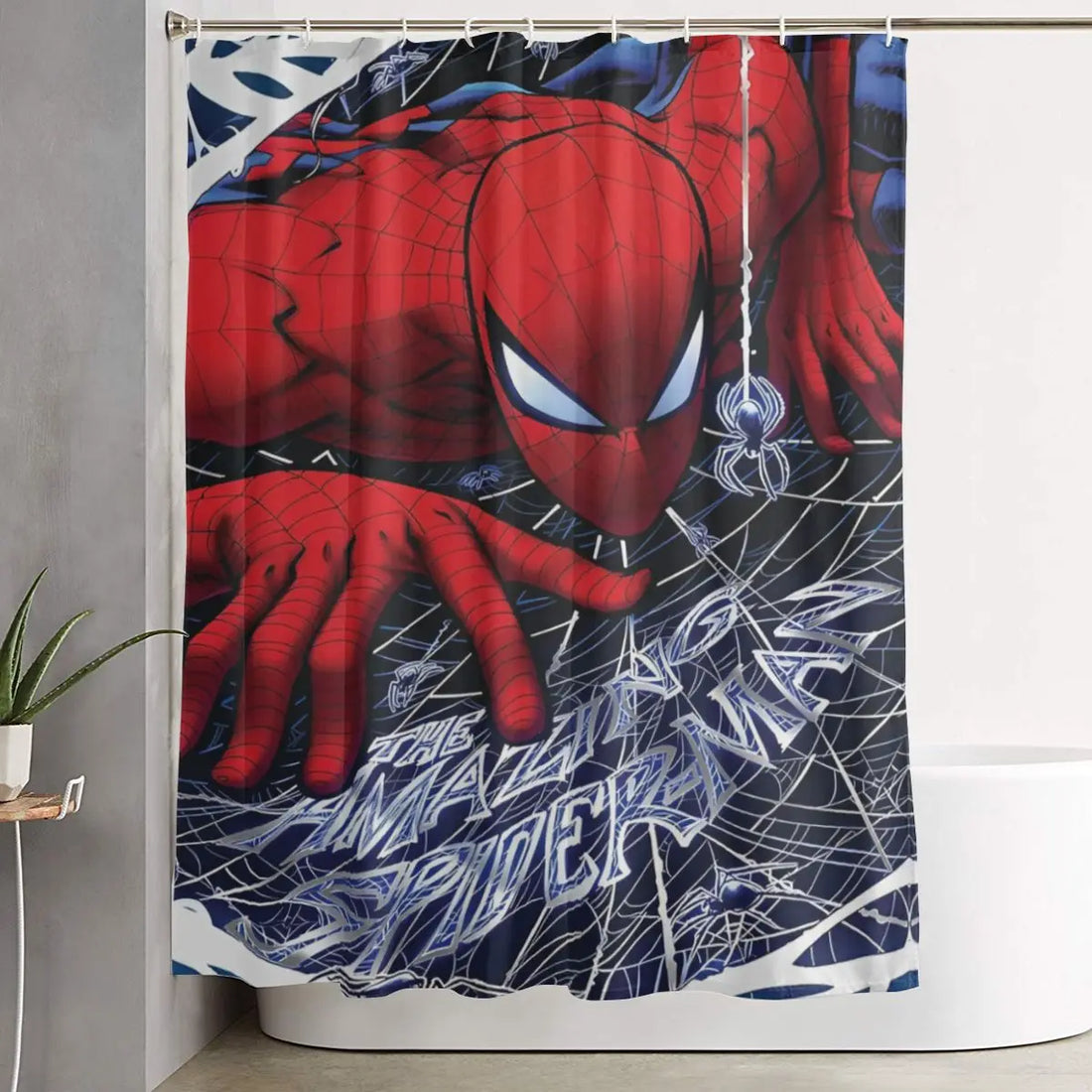 Rideau de Douche Spider-Man qui Grimpe