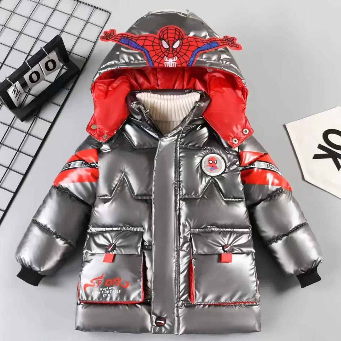 Veste Doudoune Epaisse Spider-Man pour Enfant