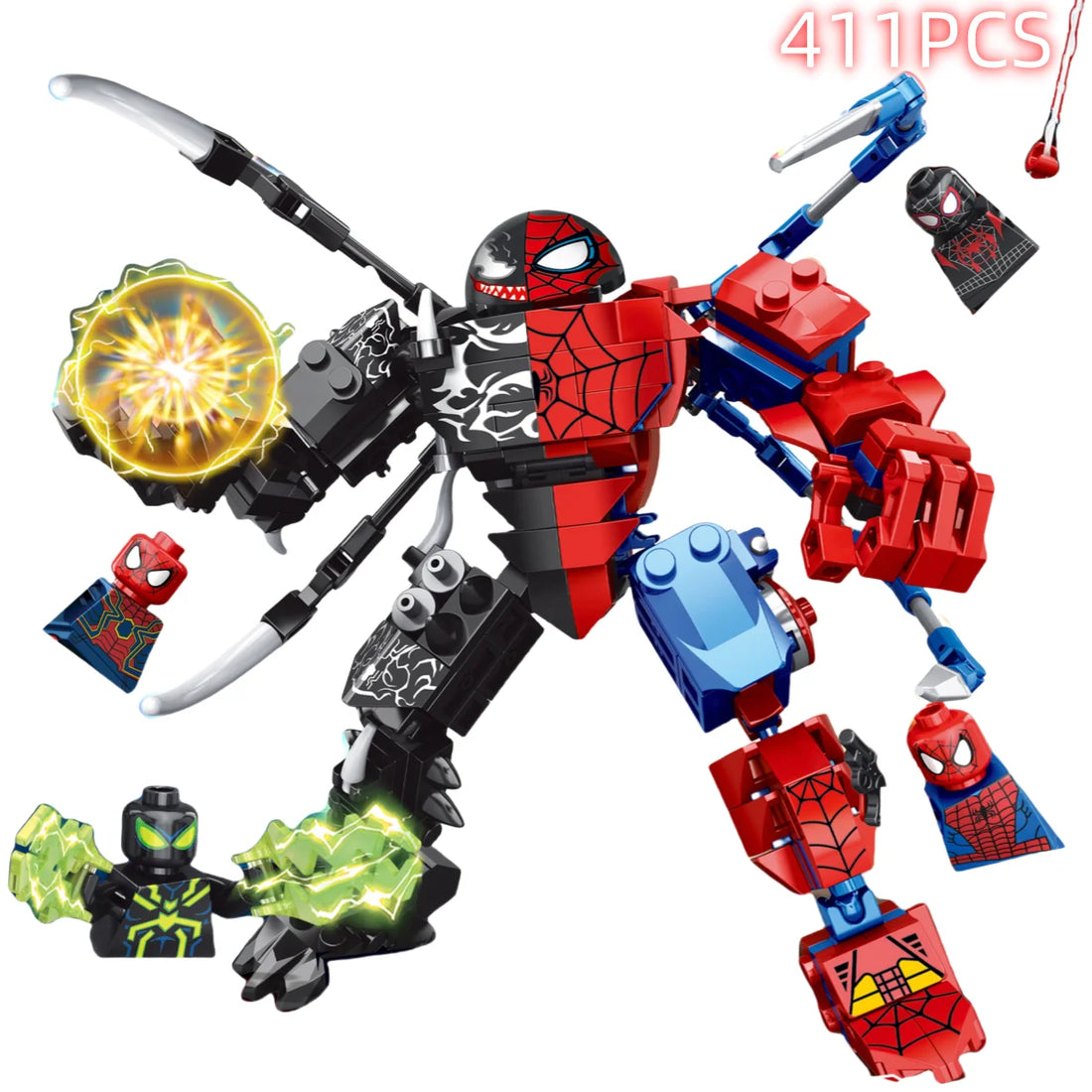 Jouet Bloc de Construction Spider-Man Voiture-Quad