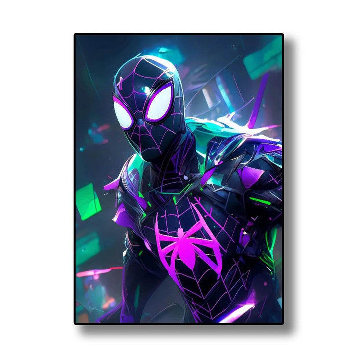 Affiche Peinture sur Toile Spider-Man en Neon