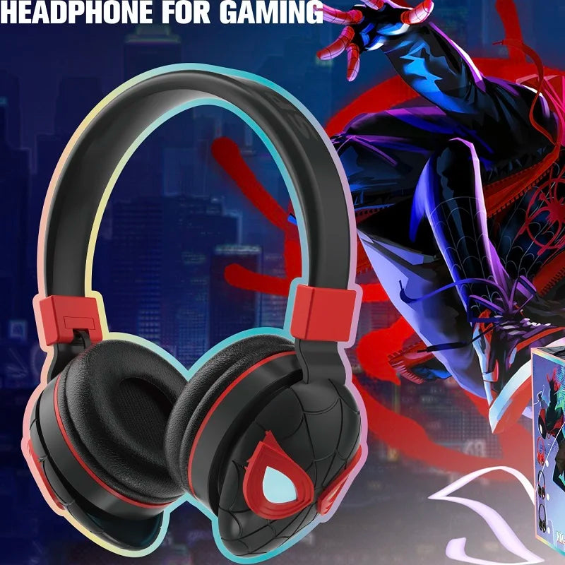 Casque Audio Bluetooth Spider-Man à LED