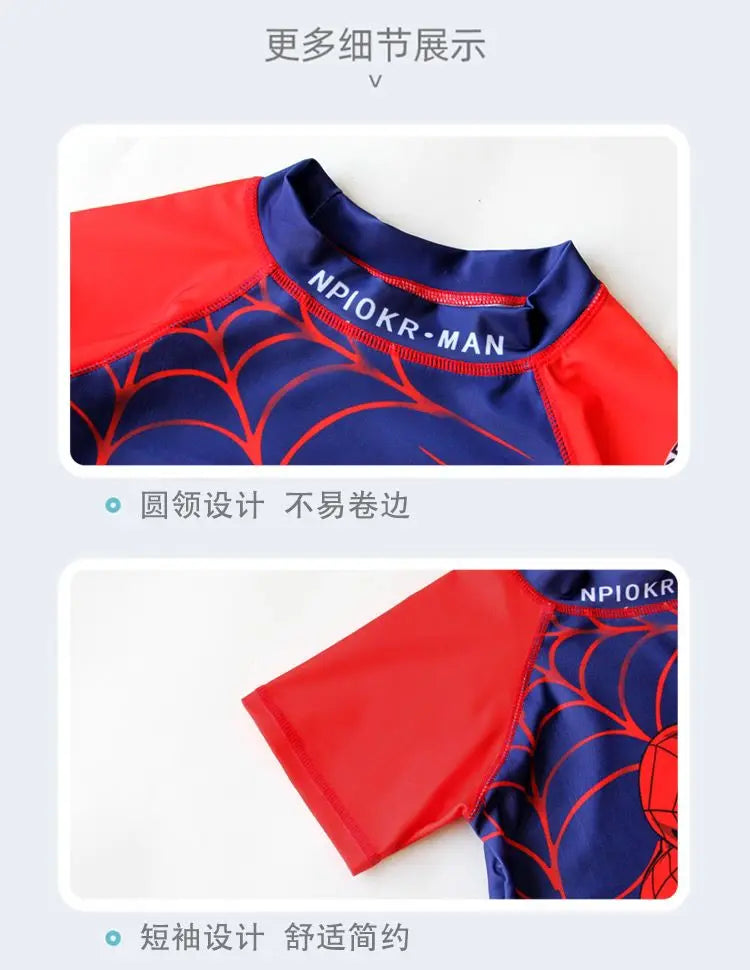 Pack complet Maillot de Bain Spider-Man et bonnet de bain pour Enfant